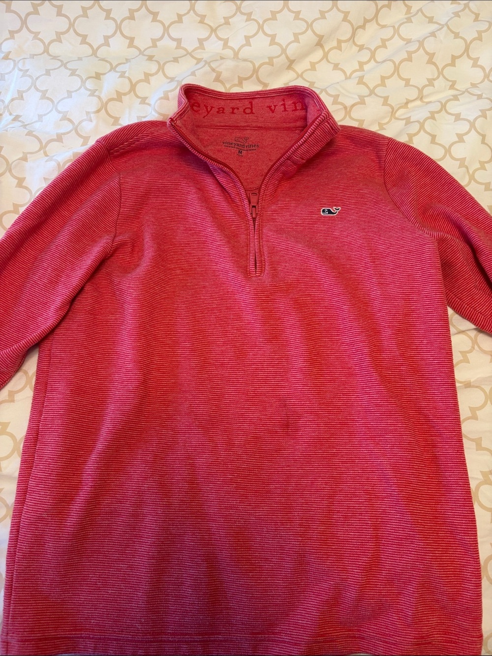 Vineyard Vines boys Red Quarter-Zip Pullover
